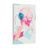 Obraz na płótnie 50x70 - Sztuka w Różach - nowoczesna sztuka, kolaż ze zdjęć