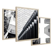 Zestaw obrazy w ramie 30x40 galeria - Wieżowce, Nowy, Jork, miasto - rama drewno