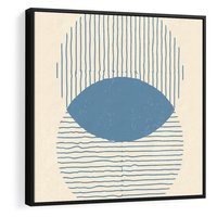 Obraz w ramie 50x50 - Wnętrza Refleksji - geometryczne kształty, koła - rama czarna