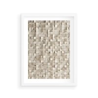 Plakat w ramie 30x40 - Geometryczne 3D: Abstrakcyjna Harmonia - geometryczne, 3D - rama biała
