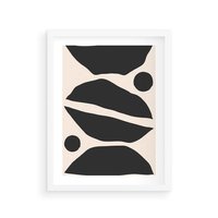 Plakat w ramie 30x40 - Surowa Abstrakcja - abstrakcyjny nowoczesny obraz, surowość - rama biała