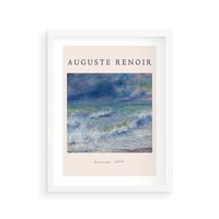Plakat w ramie 40x50 - Auguste Renoir: Plakat z Pięknem Morza - auguste renoir, reprodukcja - rama biała