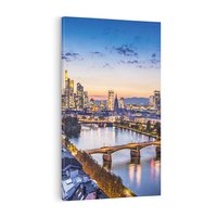 Obraz na płótnie 80x120 - Frankfurt - spotkanie tradycji i nowoczesności - Frankfurt, Niemcy