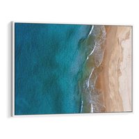 Obraz w ramie 120x80 - Spokój nad morzem - morze, plaża - rama biała