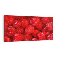 Obraz na płótnie 140x70 - "Maliny - Owocowy Raj - maliny, owoce