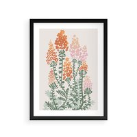 Plakat w ramie 30x40 - Kwiatowe Uniesienia - kwiaty polne, plakat - rama czarna