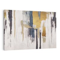 Obraz na płótnie 70x50 - Odyseja w świetle i cieniu - abstrakcja, porysowana ściana