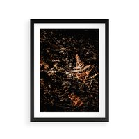 Plakat w ramie 50x70 - Jesienna Melodia - suche trawy, paprocie - rama czarna
