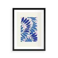 Plakat w ramie 50x70 - Kolorowy Wir - liściasta kompozycja, nowoczesny plakat - rama czarna