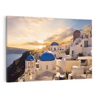 Obraz na płótnie 100x70 - Błękitna oaza w Grecji - Santorini, Grecja