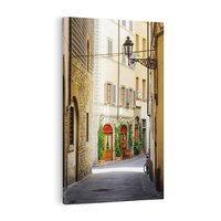 Obraz na płótnie 50x70 - Uliczka: perspektywa miejskiego krajobrazu - uliczka, perspektywa