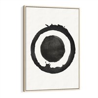 Obraz w ramie 80x120 - Harmonijne Emocje - abstrakcyjne plamy okręgi, akwarelowe - rama drewno