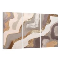 Obraz na płótnie 120x80 - Płynne Fale - abstrakcja, neutralne kolory