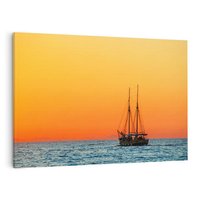 Obraz na płótnie 100x70 - Statek na oceanie - statek, morze
