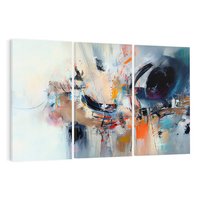 Obraz na płótnie 120x80 - Kontrapunkty zatajonych uczuć - dynamiczna abstrakcja, bałagan na płótnie