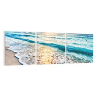 Obraz na płótnie 90x30 - Spokój morza: moment relaksu - plaża, morze