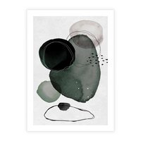 Plakat bez ramy 21x30 - Abstrakcyjne Plamy w Akwareli - abstrakcyjne akwarelowe plamy