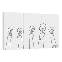 Obraz na płótnie 120x80 - Idea w Rękach - szkic, grafika