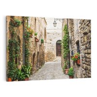 Obraz na płótnie 100x70 - Urok Uliczki we Włoszech - uliczka, Włochy