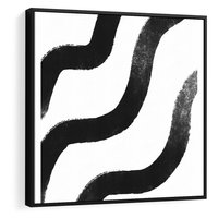 Obraz w ramie 50x50 - Wibracje Plam - abstrakcja, minimalizm - rama czarna