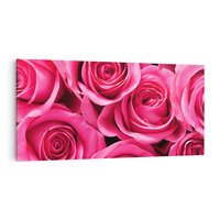 Obraz na płótnie 100x50 - Romantyczne róże w pełnym rozkwicie - róże, kwiaty