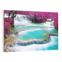 Obraz na płótnie 70x50 - Tajlandzki Wodospad: Moc Natury - Tajlandia, wodospad