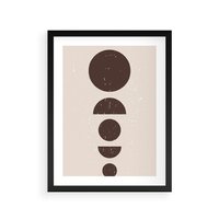 Plakat w ramie 30x40 - Migocące Granice - mid century styl, nowoczesna grafika - rama czarna