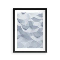 Plakat w ramie 40x50 - Trójwymiarowa geometria - geometria, 3d - rama czarna