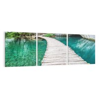 Obraz na płótnie 90x30 - Most nad skalistymi wodami - most, woda