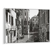 Obraz w ramie 70x50 - Zabłądzić w Wenecji - wenecja, kanały - rama biała