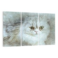 Obraz na płótnie 120x80 - Zwierzęca abstrakcja: Kot - kot, zwierzę