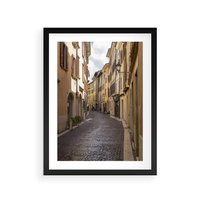 Plakat w ramie 30x40 - Magiczne widoki - uliczka, perspektywa - rama czarna