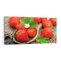 Obraz na płótnie 140x70 - Truskawki: owocowa ekstaza - truskawki, owoce