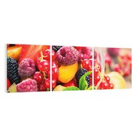 Obraz na płótnie 120x40 - Smakowite Porywy - owoce, jedzenie