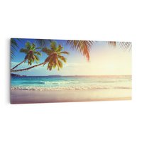 Obraz na płótnie 140x70 - Rajska plaża na Seszelach - Seszele, plaża