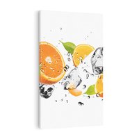 Obraz na płótnie 70x100 - Słoneczne pomarańcze z wodą - pomarańcze, woda