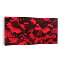 Obraz na płótnie 140x70 - Geometryczny 3D - abstrakcyjna kompozycja - geometryczny, 3D