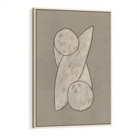 Obraz w ramie 80x120 - Zaklęte Anomalie - nowoczesna geometryczna sztuka, loftowe wnętrze - rama drewno