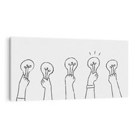 Obraz na płótnie 120x60 - Idea w Rękach - szkic, grafika