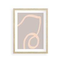 Plakat w ramie 40x50 - Wystylizowana Rewolucja - minimalistyczny obraz, nowoczesny - rama drewno