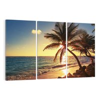 Obraz na płótnie 120x80 - Rajski Widok - zachód słońca,