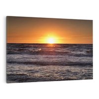 Obraz na płótnie 70x50 - Zachód Słońca Nad Morzem - zachód słońca,