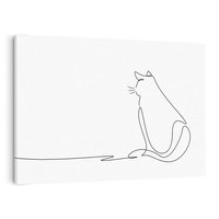 Obraz na płótnie 100x70 - Koci Szkic - szkic, line art