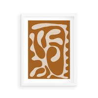 Plakat w ramie 40x50 - Wnętrza Akwarelowej Wyobraźni - abstrakcyjny obraz, plakat - rama biała