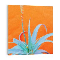 Obraz na płótnie 50x50 - Naturalna Harmonia - kaktusy, liście