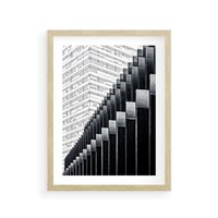 Plakat w ramie 30x40 - Architektura Stopniowa - architektura, budynki - rama drewno