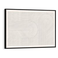 Obraz w ramie 70x50 - Geometryczna Elegancja Mid Century - mid century, minimalizm - rama czarna