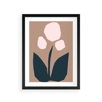 Plakat w ramie 30x40 - Refleksje Boho Przyrody - abstrakcyjny obraz, plakat - rama czarna