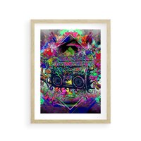 Plakat w ramie 40x50 - Harmonia Muzyki - grafika, muzyka - rama drewno
