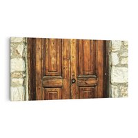 Obraz na płótnie 120x60 - Tajemnicze stare drzwi - stare, drzwi